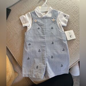 Starting out shirt with overalls outfits 6-9m nwt